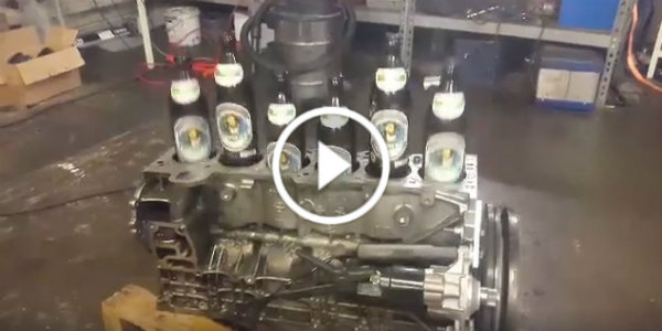funny engine beer bottles pistons 3