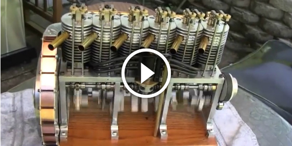 inline six cylinder miniature engine