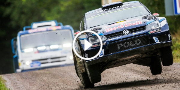 10 Ton Kamaz Dakar Race Truck Pursuing WRC Race Car Finland 11