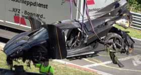 Koenigsegg Crash Nurburgring Ring Most Expensive Crash Koenigsegg One 4