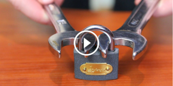 Easily Wrench Breaking Padlock 11