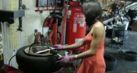 Gearhead Wife Car Tire Change 7