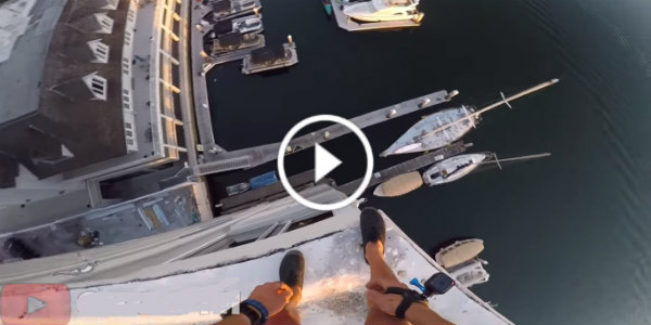 Guy Jumps Off 129 ft Building Newport Harbor 21