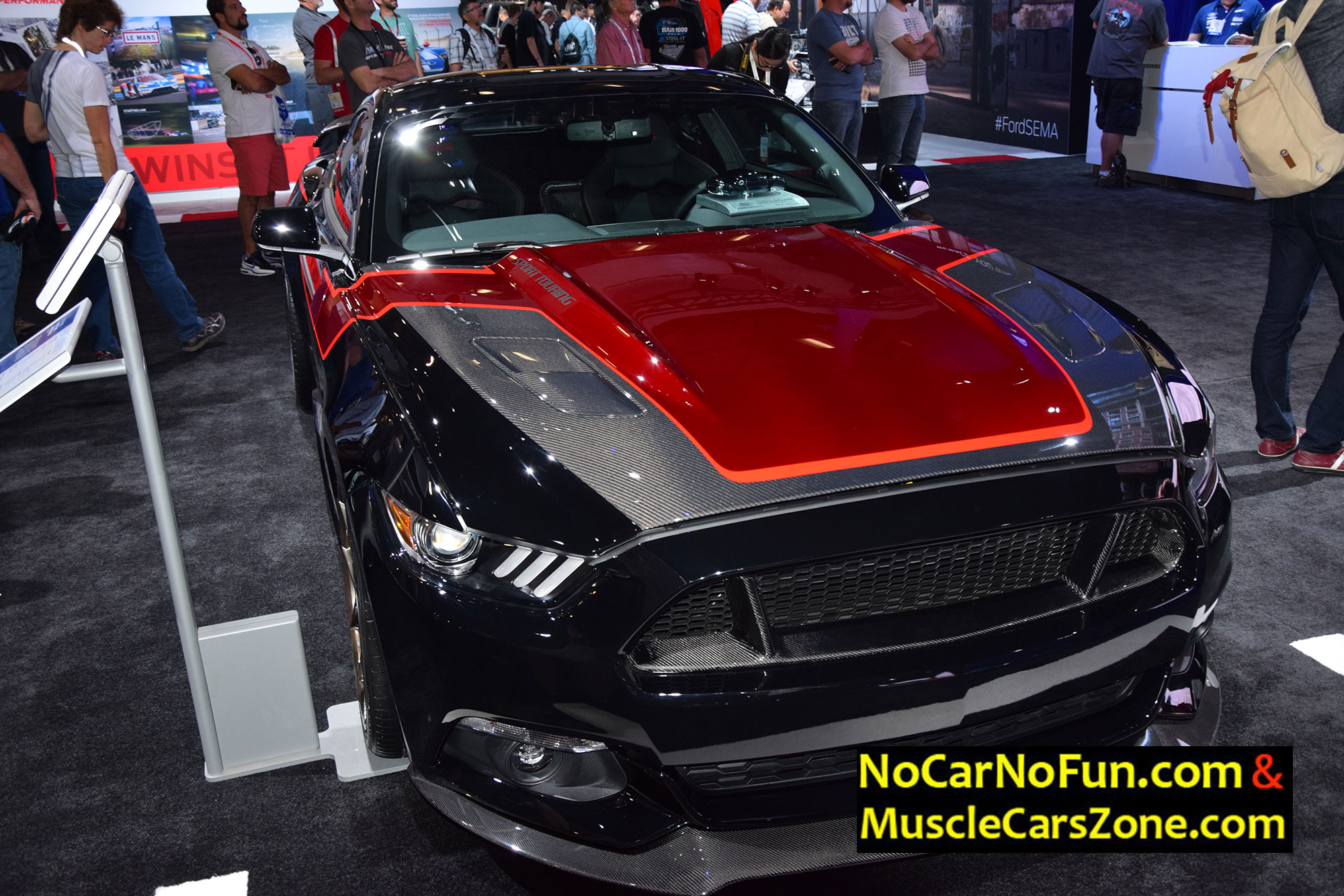 2017 Ford Mustang Fastback red black built by MRT 1 - SEMA SHOW 2016 Vegas