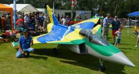 Gigantic Turbine RC Aircraft CRASH Saab Gripen 1 2 Scale Model explosion 4