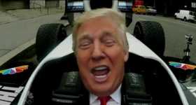 Mario Andretti President Donald Trump Ride IndyCar Two Seater 11