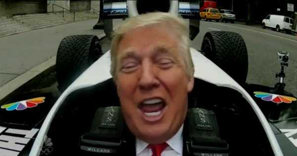 Mario Andretti President Donald Trump Ride IndyCar Two Seater 11