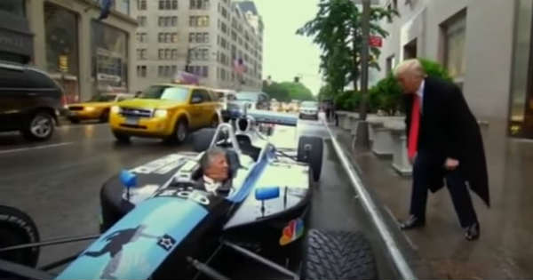 Mario Andretti President Donald Trump Ride IndyCar Two Seater 12