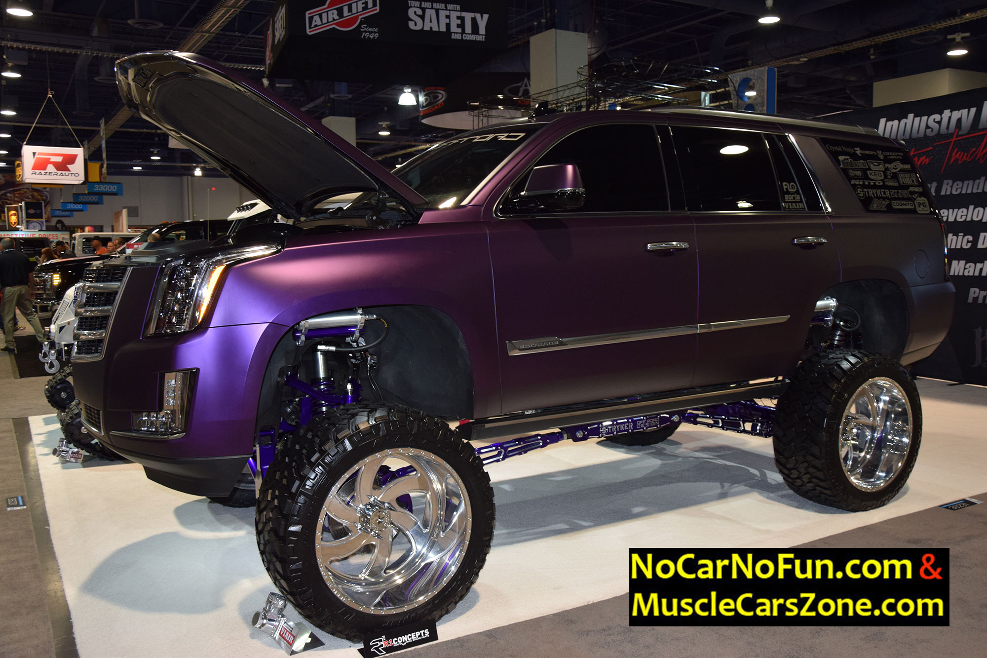 purple Escalade lifted by R1 Concepts 1 - Sema Show 2016 Vegas