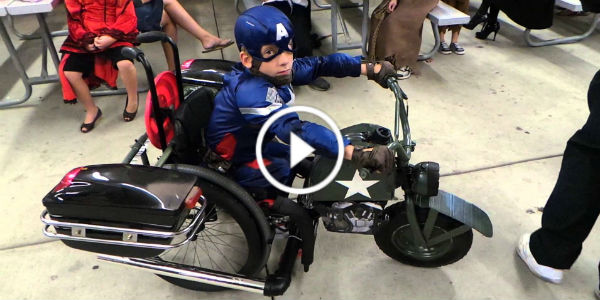 Coolest Wheelchair Father Son Captain America Wheelchair 11