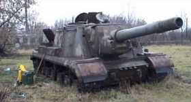 Soviet ISU 152 Tank 65 Years Heavy Tank Start Up 1