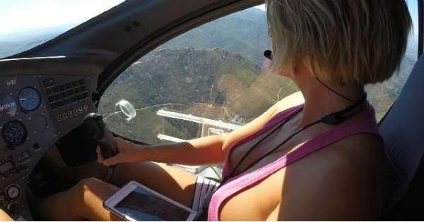 Gyrocopter Cavalon Girl Landing And Taking Off 4