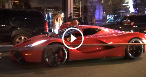 Lewis Hamilton Driving Justin Bieber Ferrari LaFerrari Beverly Hills 2