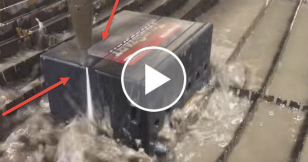 cut battery car battery waterjet