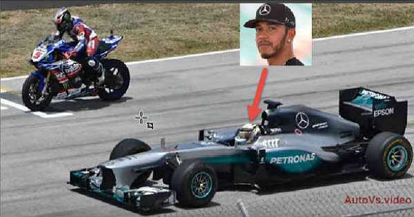 Lewis Hamilton Race F1 Car Yamaha R1M Superbike 11