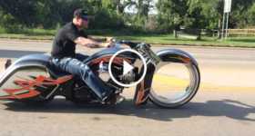 Ballistic Cycles Harley Bagger Hubless wheel 1 TN