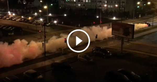 Dodge Challenger Hellcat Burnout smoke poland 2