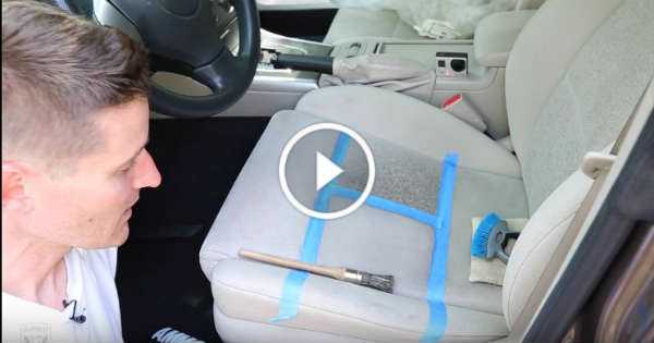 Easy Clean Your Leather Or Cloth Seat car tricks 3