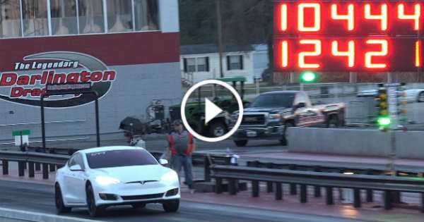 Fastest Tesla P100D Sets The Fastest ¼ Mile Record 1