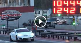 Fastest Tesla P100D Sets The Fastest ¼ Mile Record 1