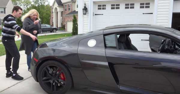 Grandma Scared Revving Sound Audi R8 V10 6