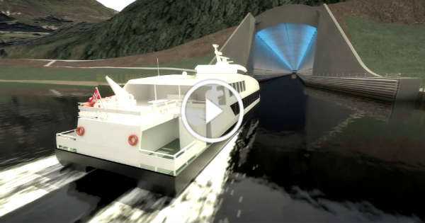 Norway build World 1st Ship Tunnel Mountains 3