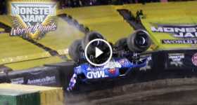 World First Monster Truck Front Flip VP Racing Fuels Mad Scientist 2017 Monster Jam 3