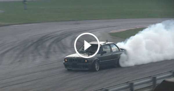 BMW E30 S54 Turbo Drifts Through The Race Track 1 TN