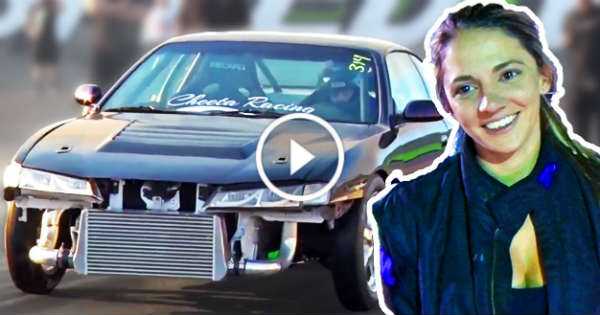 Girl Drives Her Manual Nissan 2JZ 240 9 seconds 1