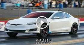Tesla P100D Races Muscle Cars 1 TN