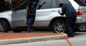 BMW X5 Drove Off With A Car Clamp 3