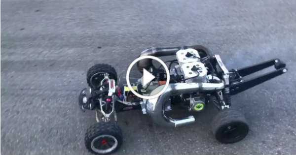 Insane RC Car TWO 100cc 2 Stroke Engines 1 TN