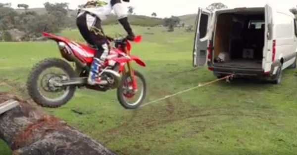Loading a Bike into truck zipline 1