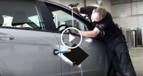 Mercedes Door Crease Removal tutorial extreme dent 2