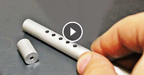 Simplest Way To Drill Perfectly Centered Hole In Any Small Rod 3