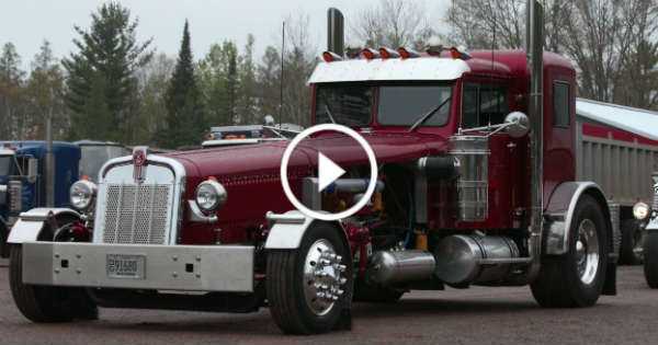 Car enthusiast Converted Semi Truck Into A Motorcycle Trike 2