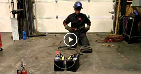 DIY Homemade Welding Device tutorial batteries 1