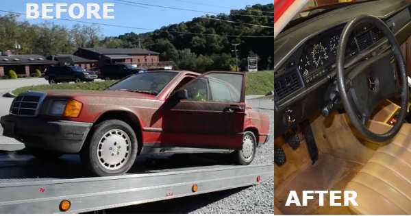 Dirty Mercedes 190E king 4