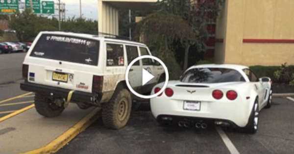 Do Not Ever PARK LIKE THIS corvette jeep 1