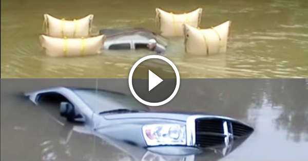 Dodge Submerged Truck Is Rescued 4