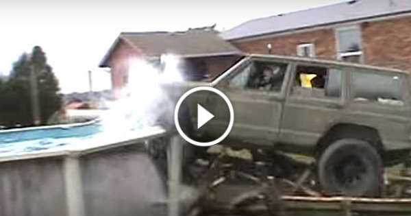 Jeep vs Swimming Pool win fail 1