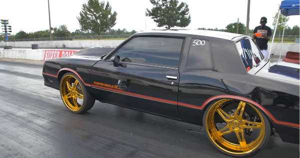 Monte Carlo SS Chevy 24 inch tires drag race 6