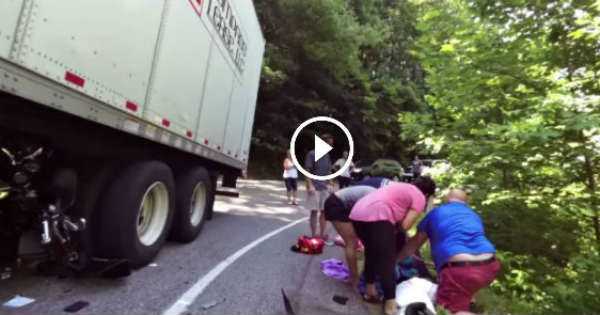 Semi bike crash Wiggle Through Forest Road