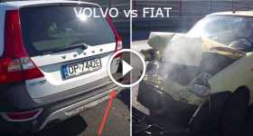 VOLVO vs FIAT Crash Damage