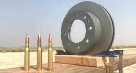 Brake Rotor Withstand a 50 Cal Rifle experiment 2
