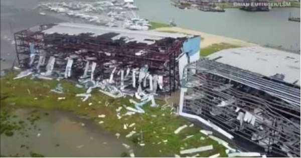 Drone Footage Shows Hurricane Harveys Destruction 1