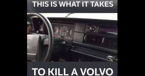 Guy Abuses Poor Volvo kill car destroy 1