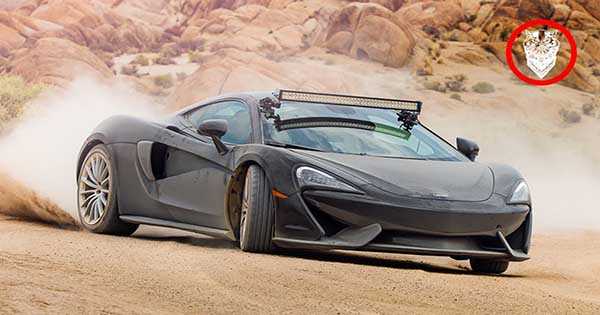 McLaren 570 GT Offroading On Dusty Dirt Road 1