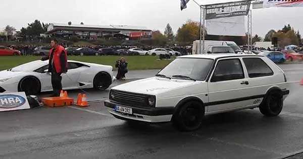 Old Sleeper Golf Leaves Lamborghini Huracan 1