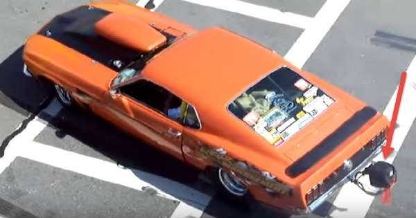 Powerful Mustang Parking Lot Burnout impress 4